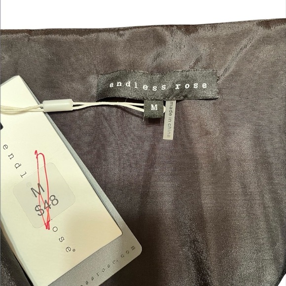 Endless Rose Zip Front Croc Embossed Miniskirt Black Sz M - Picture 13 of 15